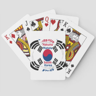 South Korea National Flag Colors Art Print/Graphic Poker Cards