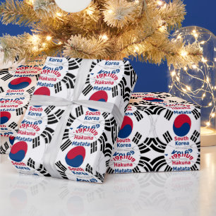South Korea National Flag Colors Art Print/Graphic Wrapping Paper