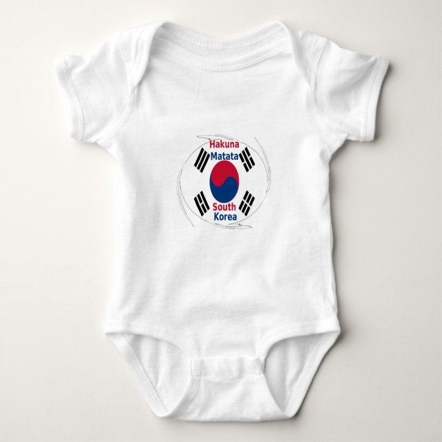 South Korea National Flag: Korean Taegeukgi Pride  Baby Bodysuit (Front)