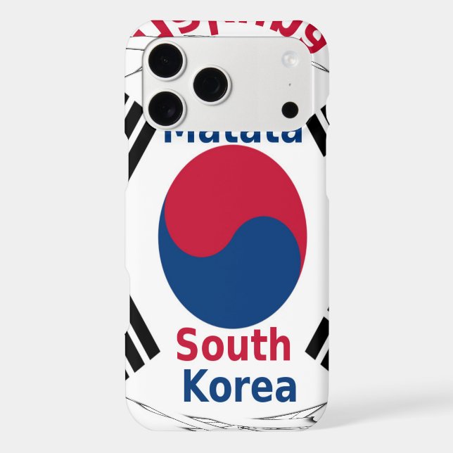 South Korea National Flag: Korean Taegeukgi Pride  Case-Mate iPhone Case (Back)