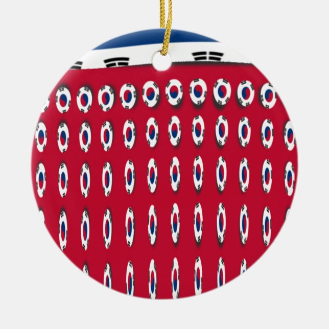 South Korea National Flag, Korean Taegeukgi Pride  Ceramic Ornament (Front)