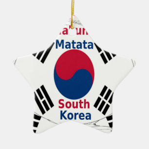 South Korea National Flag, Korean Taegeukgi Pride Ceramic Ornament