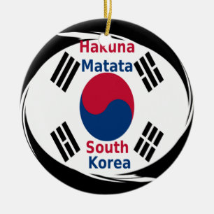 South Korea National Flag, Korean Taegeukgi Pride  Ceramic Ornament