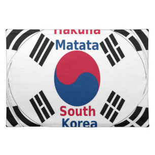South Korea National Flag: Korean Taegeukgi Pride  Cloth Placemat