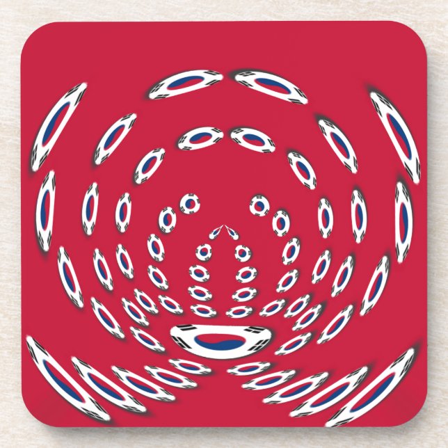 South Korea National Flag: Korean Taegeukgi Pride  Coaster (Front)