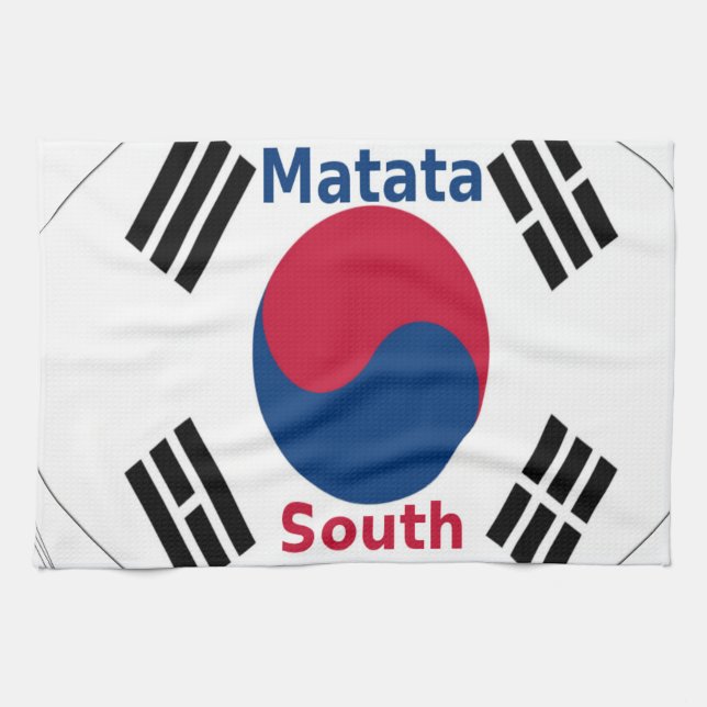 South Korea National Flag: Korean Taegeukgi Pride  Kitchen Towel (Horizontal)