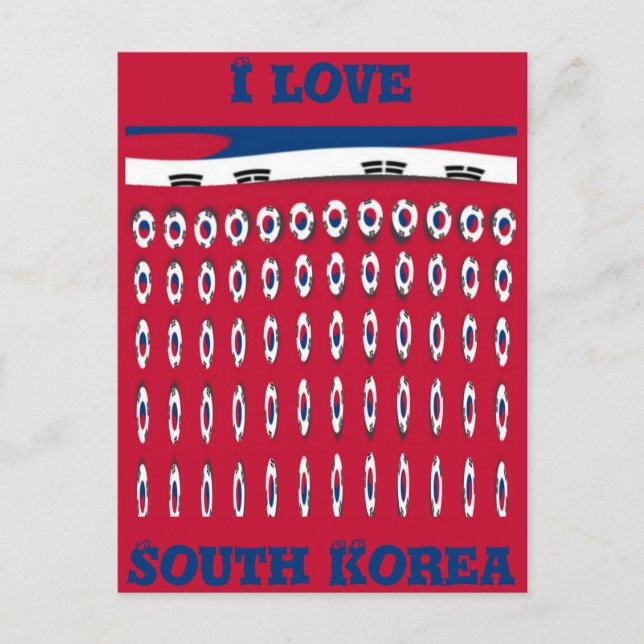 South Korea National Flag: Korean Taegeukgi Pride  Postcard (Front)
