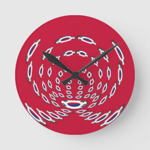 South Korea National Flag: Korean Taegeukgi Pride  Round Clock