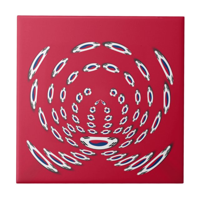 South Korea National Flag: Korean Taegeukgi Pride  Tile (Front)