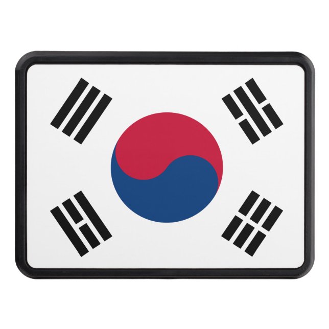 South Korea National World Flag Tow Hitch Cover (Front)