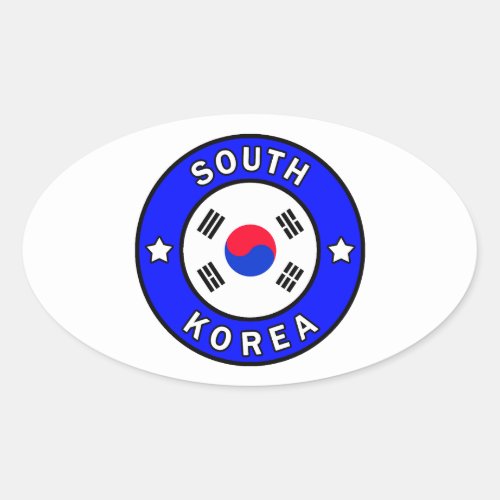 South Korea Oval Sticker