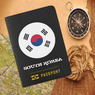 South Korea Passport, travel & Korean flag Passport Holder