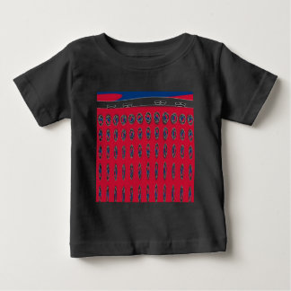 South Korea Polka Dot Flag Art Design: A Red Base Baby T-Shirt