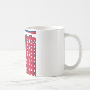 South Korea Polka Dot Flag Art Design: A Red Base Coffee Mug