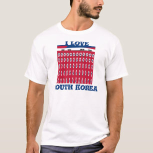South Korea Polka Dot Flag Art Design: A Red Base T-Shirt