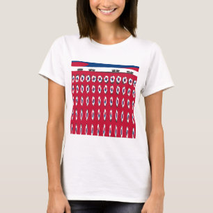South Korea Polka Dot Flag Art Design: A Red Base T-Shirt