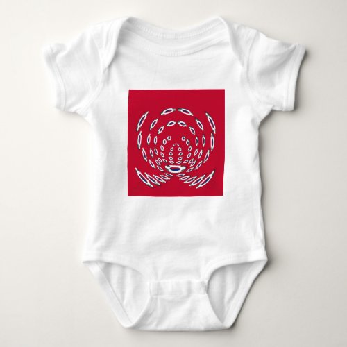 South Korea Polka Dot flag Baby Bodysuit