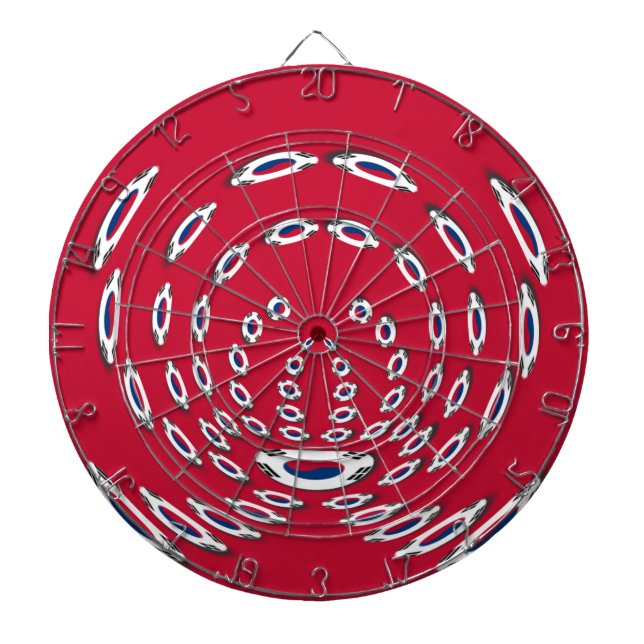 South Korea Polka Dot flag Dartboard With Darts (Front)
