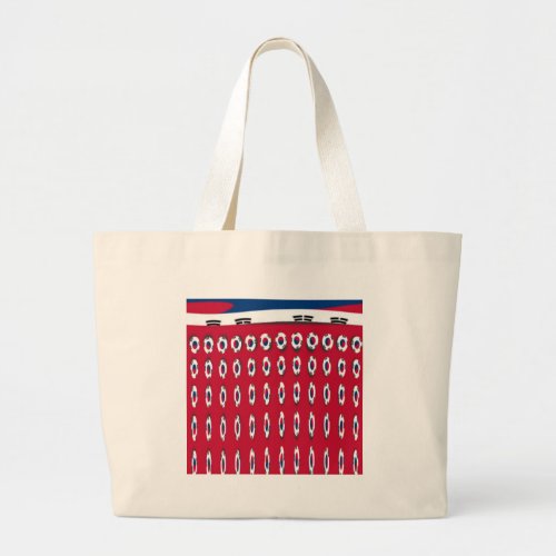 South Korea PolkaDot flag Large Tote Bag