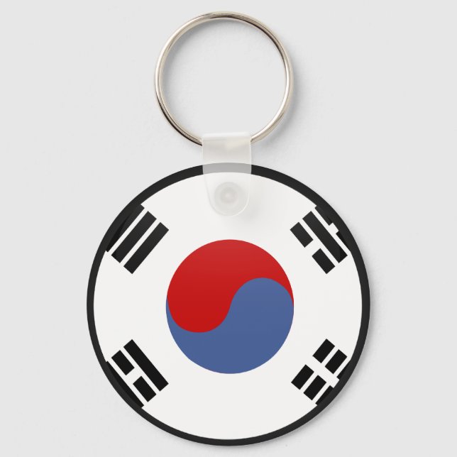 South Korea quality Flag Circle Keychain (Front)