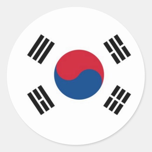 South Korea Round not for external use Classic Round Sticker