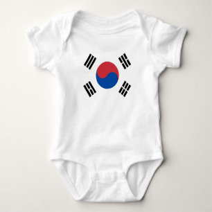 South Korea Seoul Asia Korean Flag Travel Baby Bodysuit