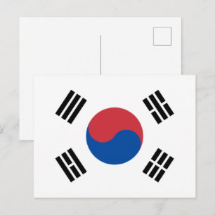 South Korea Seoul Asia Korean Flag Travel Holiday Postcard