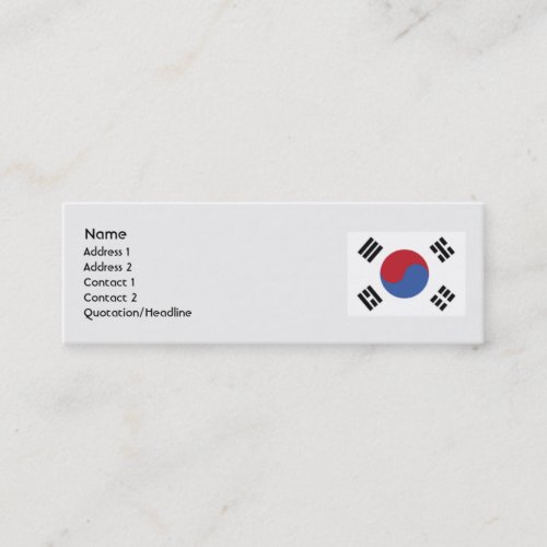 South Korea - Skinny Business Cards