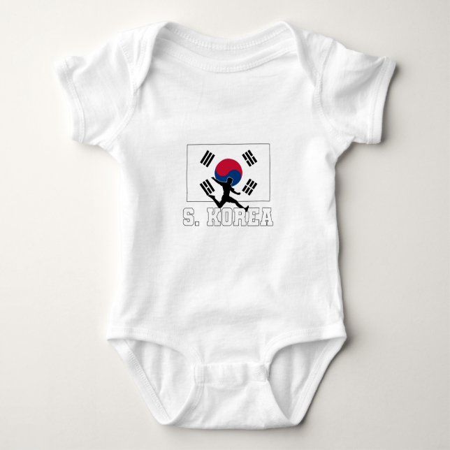 South Korea Soccer National Team Baby Bodysuit (Front)