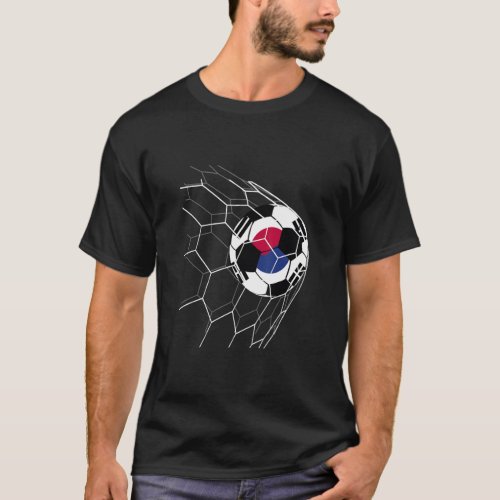 South Korea Soccer   South Korea Flag Football  T_Shirt