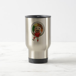 South Korea Soccer Travel Mug - Funny Kimbap Footb