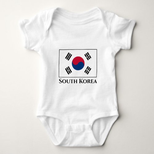 South Korea South Korean Flag Baby Bodysuit