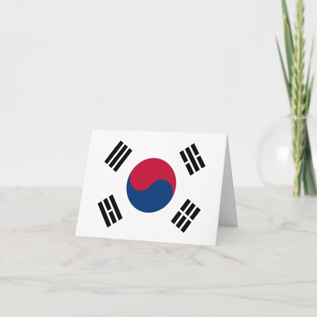 South Korea (South Korean) Flag Card (Front)