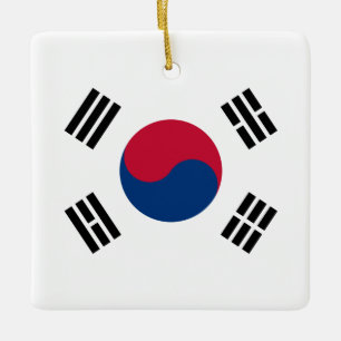 South Korea (South Korean) Flag Ceramic Ornament