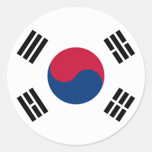 South Korea (South Korean) Flag Classic Round Sticker