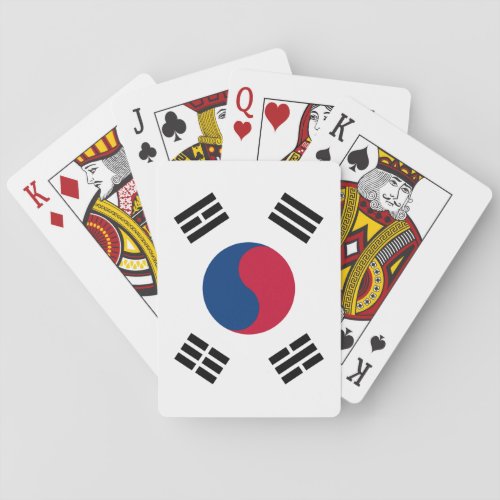 South Korea South Korean Flag Poker Cards