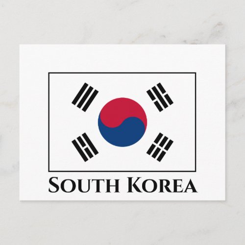 South Korea South Korean Flag Postcard
