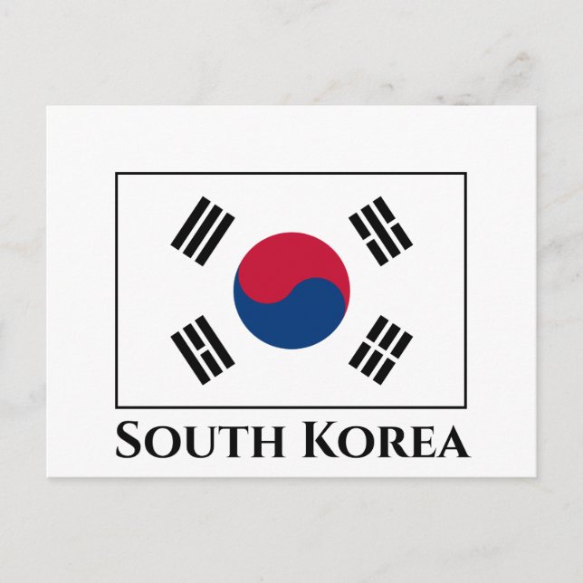 South Korea (South Korean) Flag Postcard (Front)