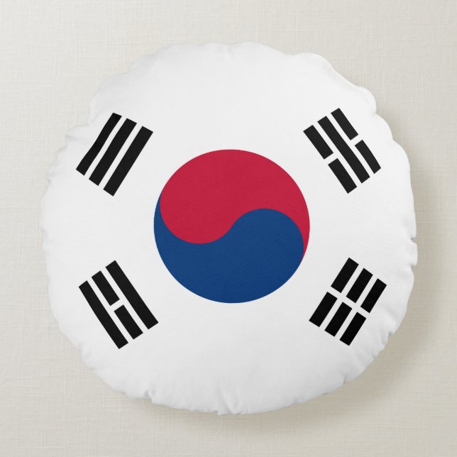 South Korea (South Korean) Flag Round Pillow (Front)