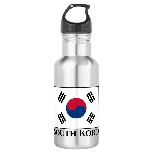 South Korea South Korean Flag Stainless Steel Water Bottle