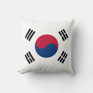 South Korea (South Korean) Flag Throw Pillow