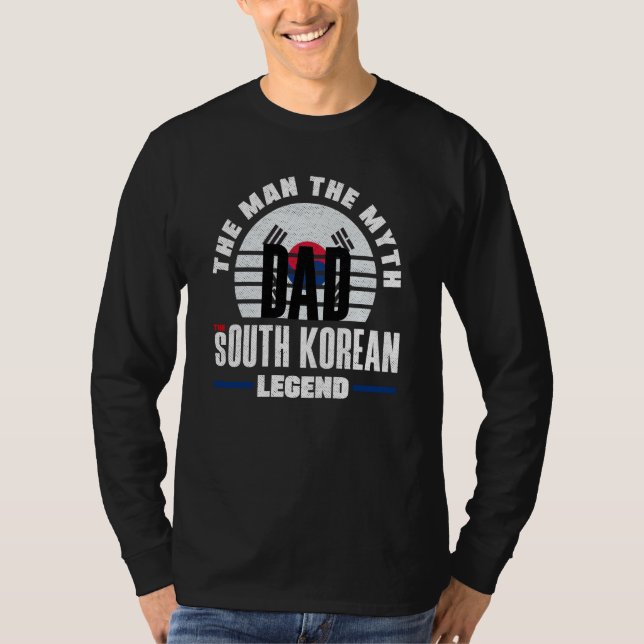 South Korea South Korean South Korea Flag Fathers  T-Shirt (Front)
