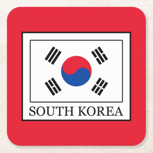 South Korea Square Paper Coaster