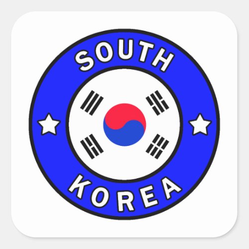 South Korea Square Sticker