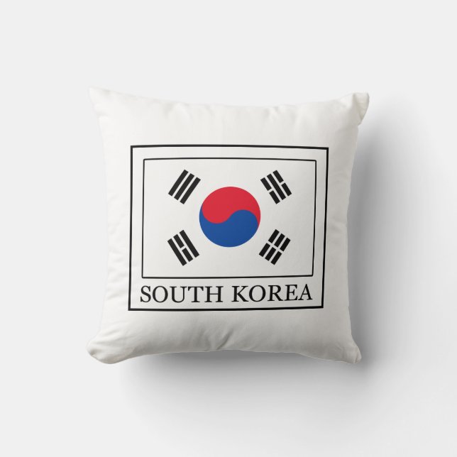 South Korea Throw Pillow (Front)