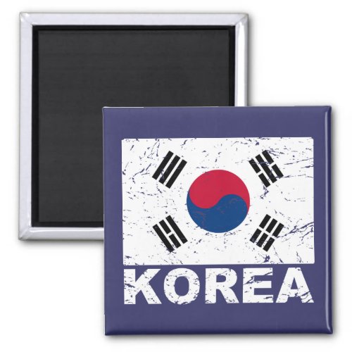 South Korea Vintage Flag Magnet