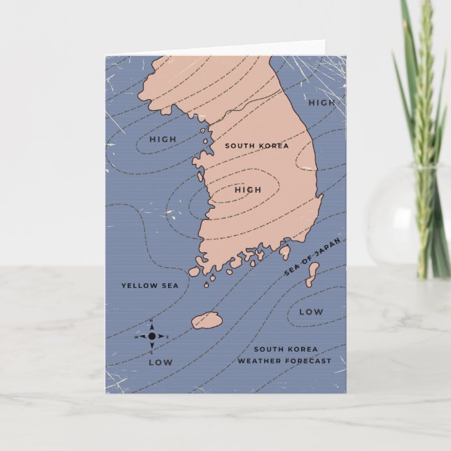 South Korea Weather Forecast Invitation (Front)