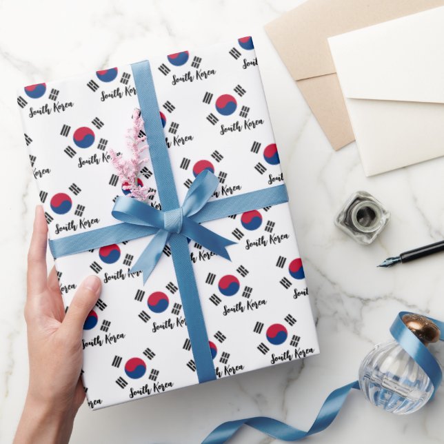South Korea Wrapping Paper, Korean Flag patriotic Paper (Gifting)
