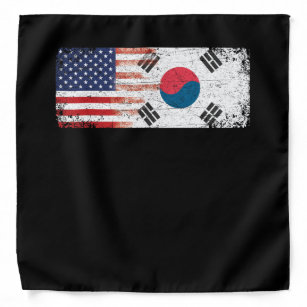 South Korean American Flag Bandana