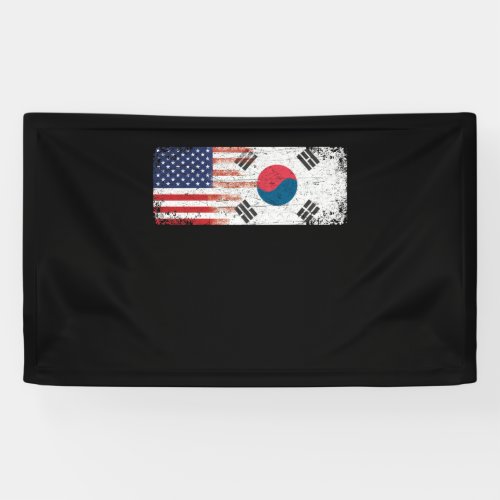 South Korean American Flag Banner